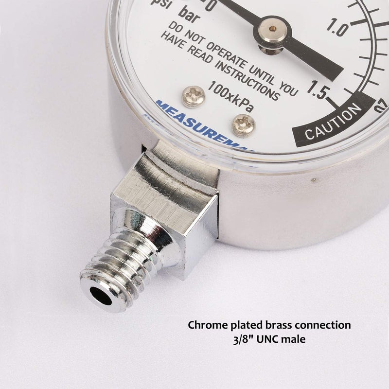 MEASUREMAN Stainless Steel Pressure Cooker Gauge, Pressure Canner Gauge, Steam Pressure Gauge, 2" Dial, Lower Mount, Including Gasket, Washer and Nut - Image 5